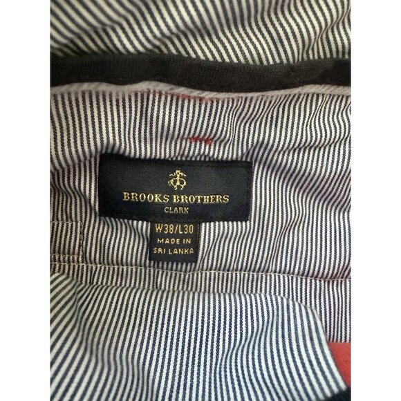Brooks Brothers Pants Men 36 X 29.5 Coral Clark Fit Chino Stretch Flat Front - Picture 6 of 10